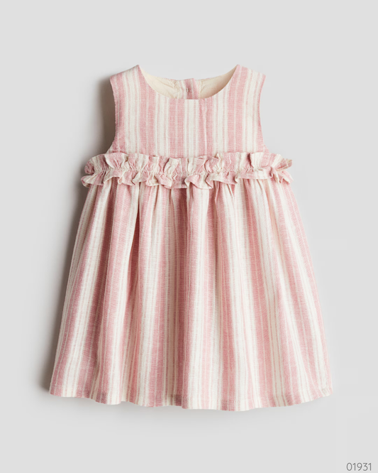 VESTIDO H&M ROSADO BLANCO