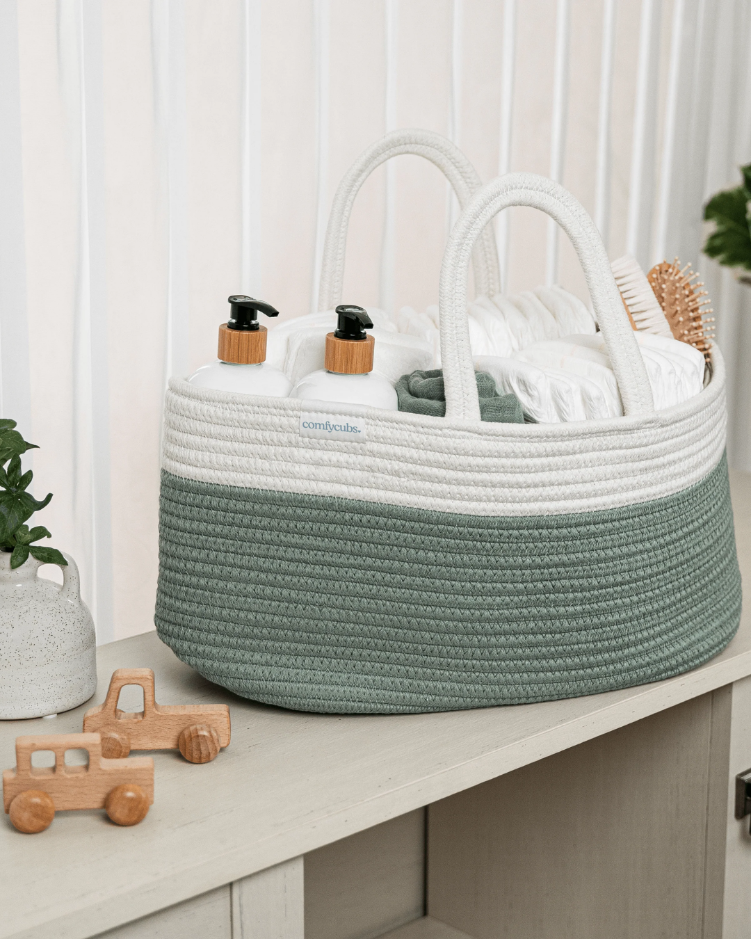 ORGANIZADOR PAÑALES VERDE COMFYCUBS