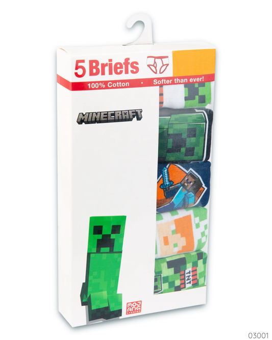 CALZONCILLOS 5 PZS MINECRAFT