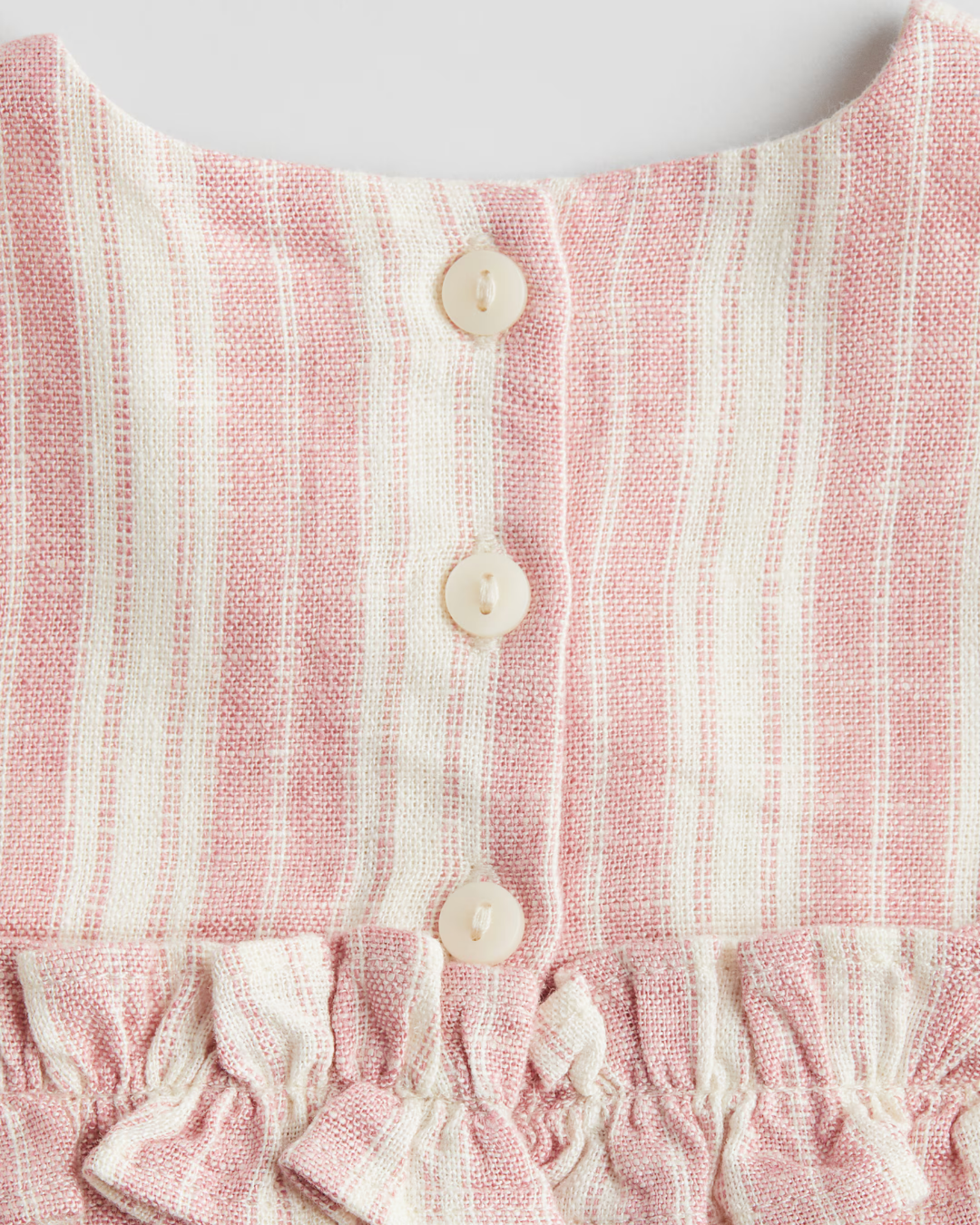 VESTIDO H&M ROSADO BLANCO