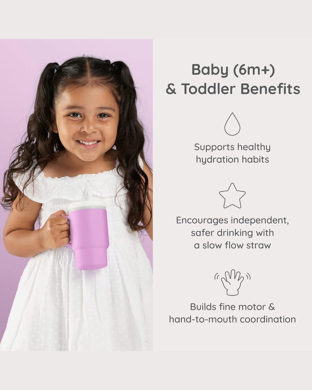 VASO MY 1ST TUMBLER SILICONA MORADO 
 9 OZ