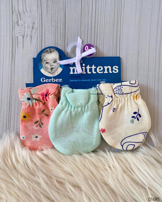 GUANTES 3 PARES FLOREADOS