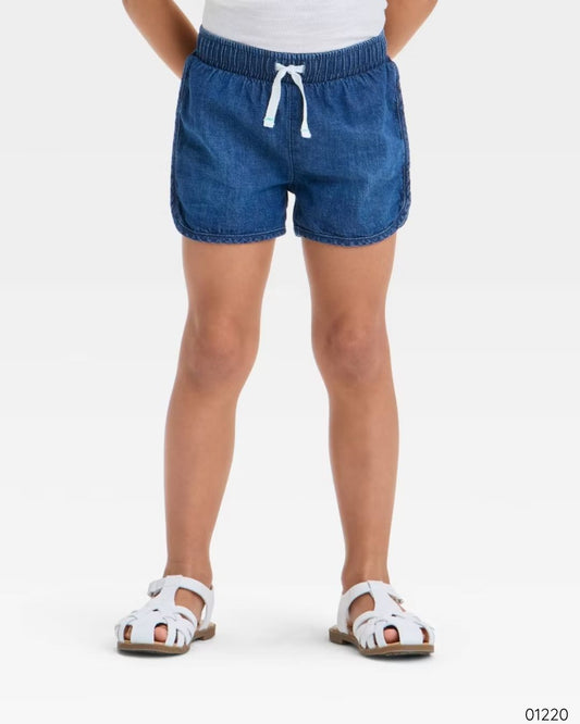SHORT AZUL OSCURO CAT & JACK CORDONES