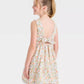 VESTIDO CAT & JACK FLOREADO VERDE SALMON
