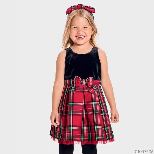 VESTIDO FORMAL FALDA ROJA TODDLER GIRL