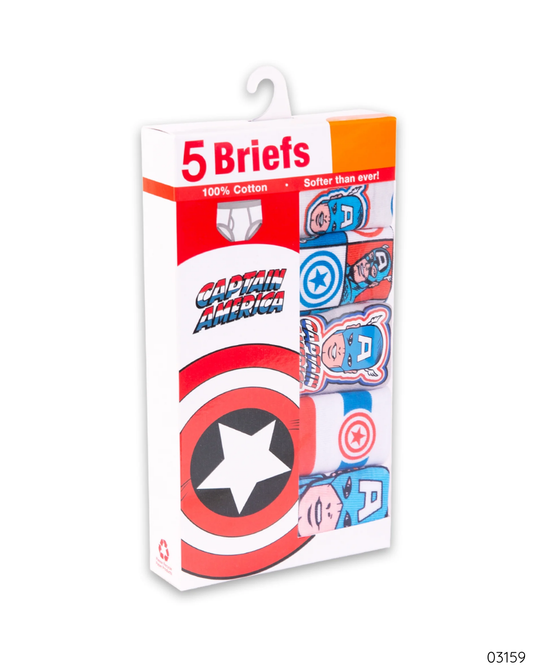 CALZONCILLOS 5 PZS CAPITAN AMERICA