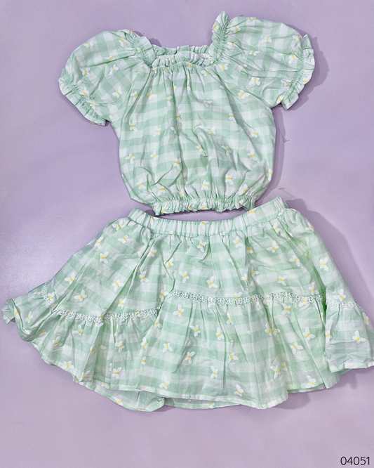 TRAJE VERDE MARIPOSAS