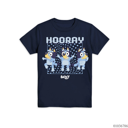 CAMISA BLUEY AZUL HOORAY