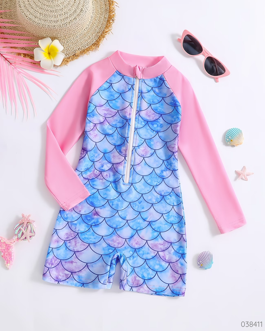TRAJE BAÑO SIRENA ROSADO
