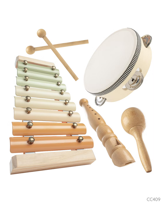 SET DE 4 INSTRUMENTOS MUSICALES MONTESSORI