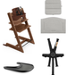 SILLA STOKKE TRIPP TRAPP CAFÉ OSCURO COJIN Y BANDEJA