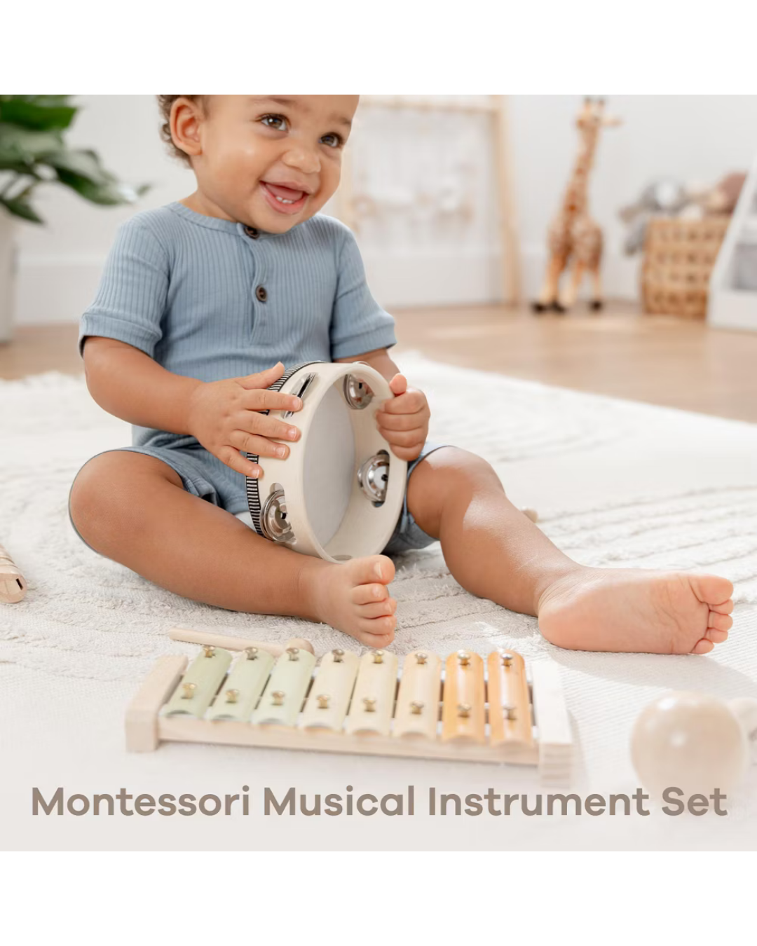 SET DE 4 INSTRUMENTOS MUSICALES MONTESSORI