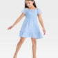 VESTIDO CAT & JACK AZUL FLORES