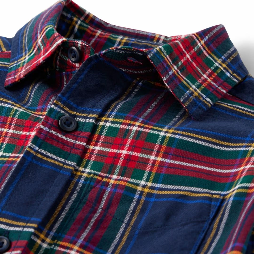 CAMISA MANGALARGA COLORES CUADROS PLACE