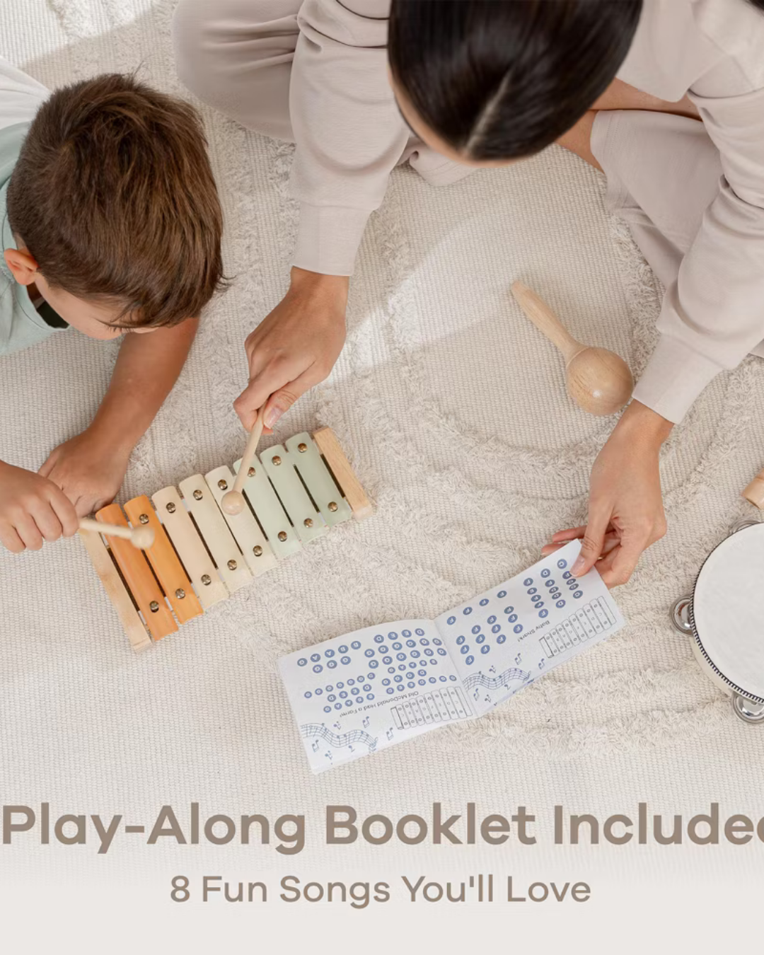 SET DE 4 INSTRUMENTOS MUSICALES MONTESSORI