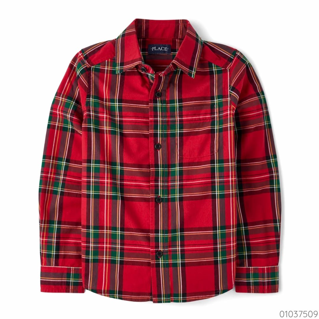 CAMISA MANGALARGA ROJO CHILDRENS PLACE