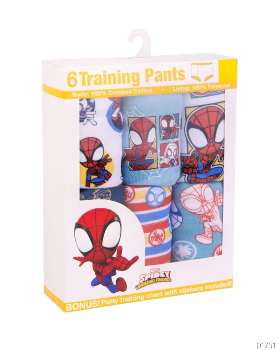 CALZONCITOS ENTRENADORES 6 PZ SPIDERMAN