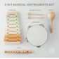 SET DE 4 INSTRUMENTOS MUSICALES MONTESSORI