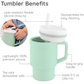 VASO MY 1ST TUMBLER SILICONA VERDE
 9 OZ