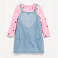 TRAJE 2 PZS CORAZONES AZUL ROSA
