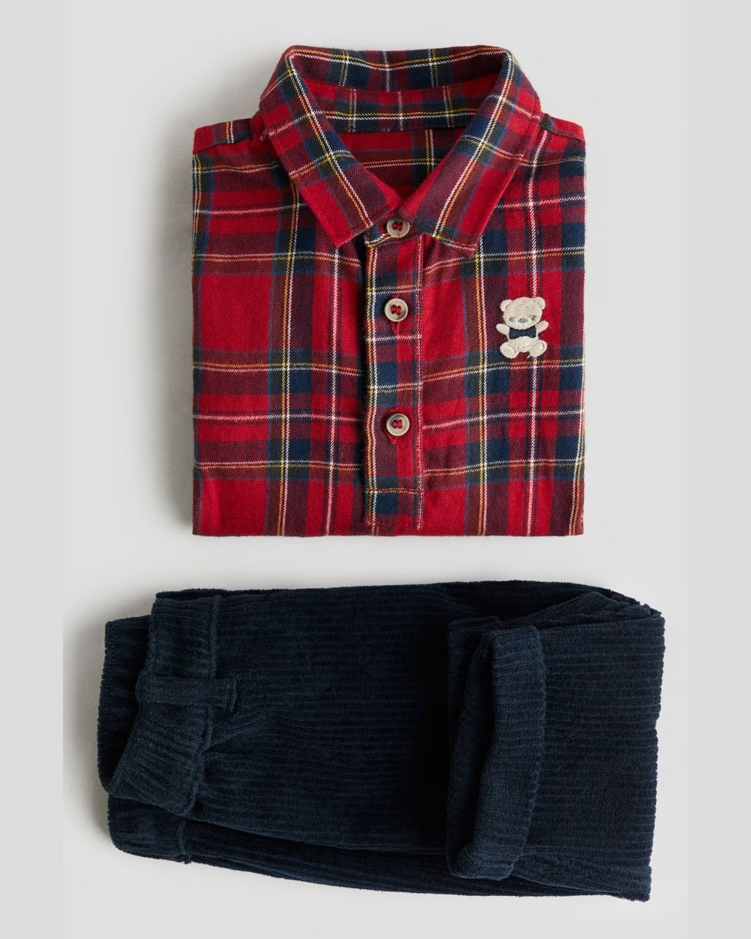 TRAJE CUADRICULADO ROJO OSO HM