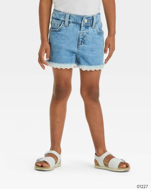 SHORT AZUL CAT & JACK RUEDO BORDADO