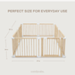 CORRAL JUEGOS Y PUERTA SEGURIDAD MADERA NATURAL COMFYCUBS
