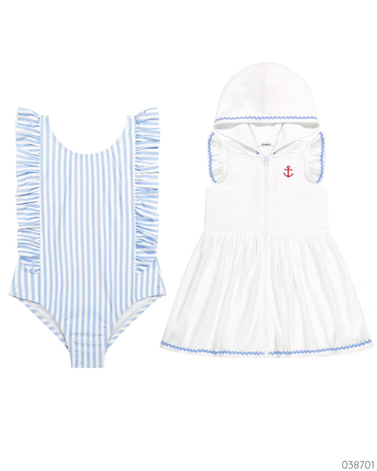 TRAJE BAÑO 2 PZS SPERRY BLANCO