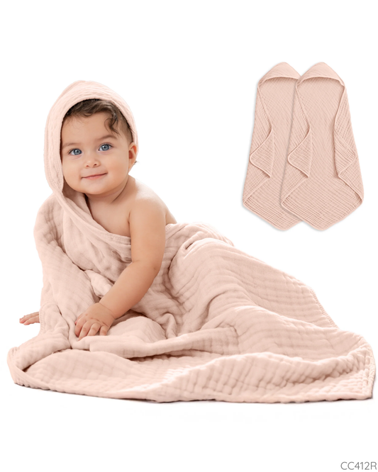TOALLAS MUSELINA 2PZS ROSA COMFYCUBS