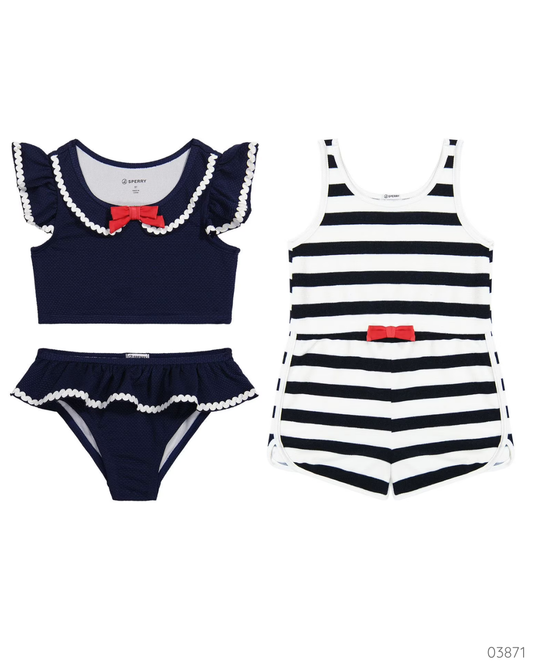 TRAJE BAÑO 2 PZS SPERRY NEGRO