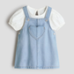 VESTIDO AZUL CORAZON Y CAMISA