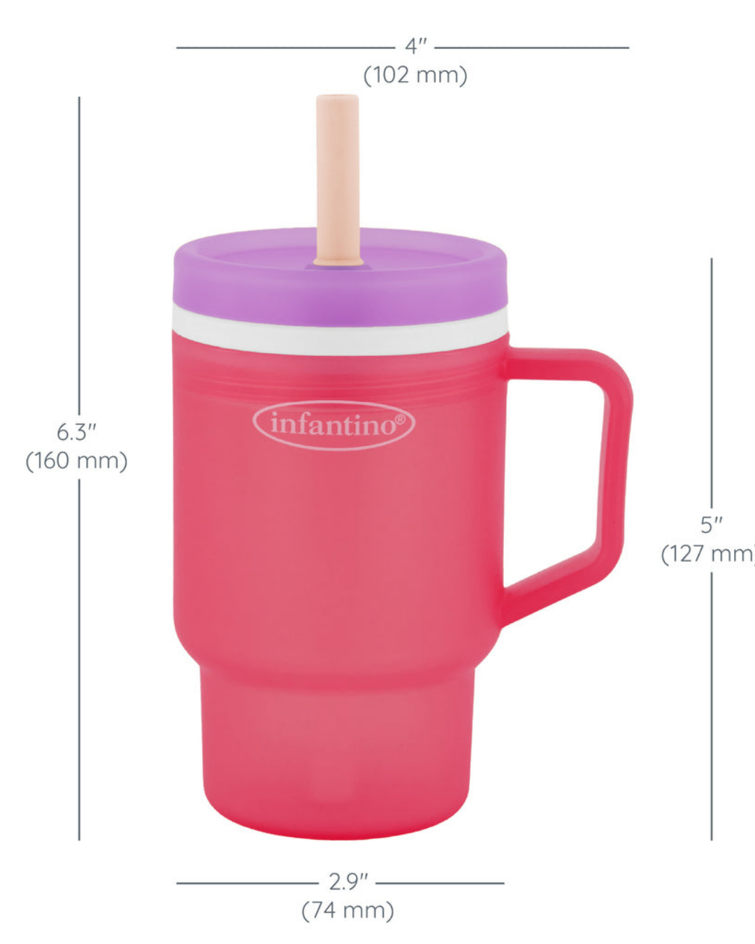 VASO MY 1ST TUMBLER PLASTICO RIGIDO 10 OZ - ROSADO