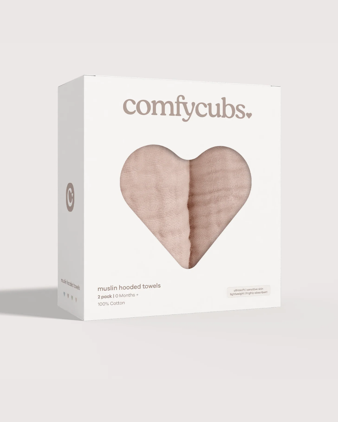 TOALLAS MUSELINA 2PZS ROSA COMFYCUBS