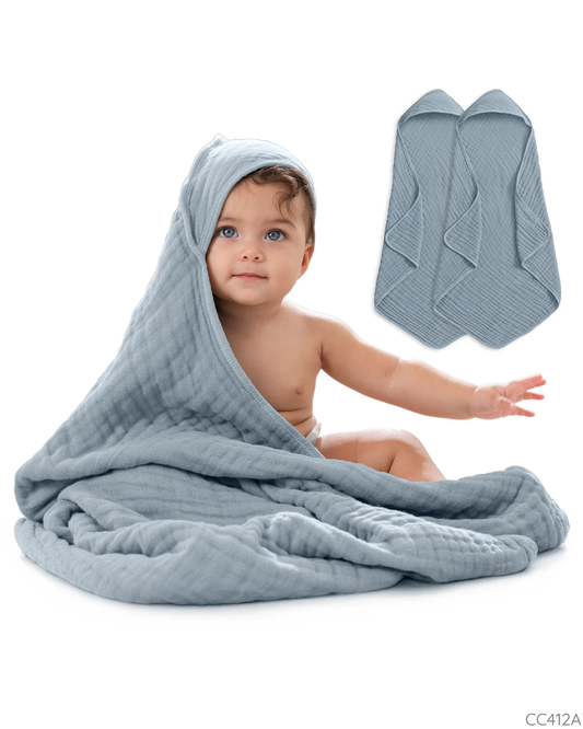 TOALLAS MUSELINA 2PZS AZUL COMFYCUBS