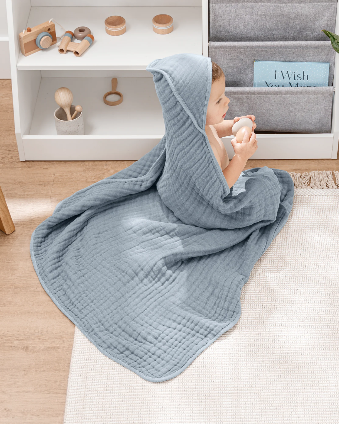 TOALLAS MUSELINA 2PZS AZUL COMFYCUBS