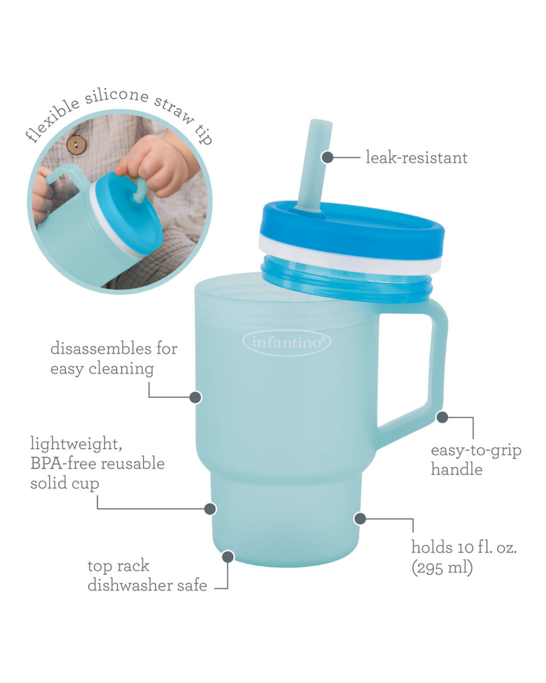VASO MY 1ST TUMBLER PLASTICO RIGIDO 10 OZ AZUL