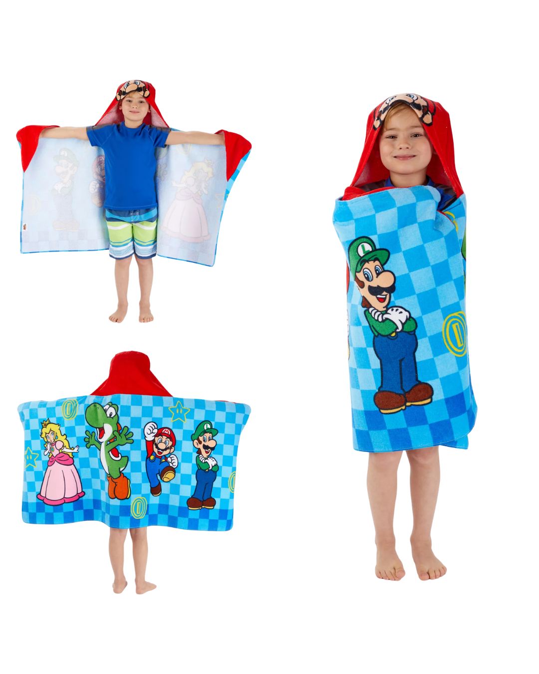 TOALLA CAPUCHA MARIO BROS 24X50IN