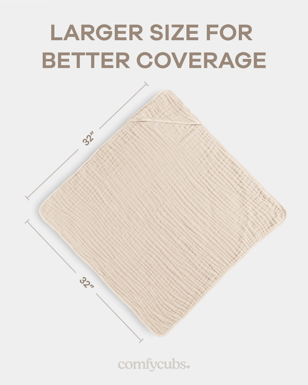 TOALLAS MUSELINA 2PZS BEIGE COMFYCUBS