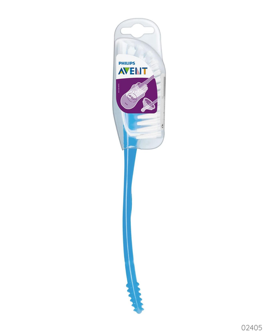 CEPILLO PARA BIBERON AZUL AVENT