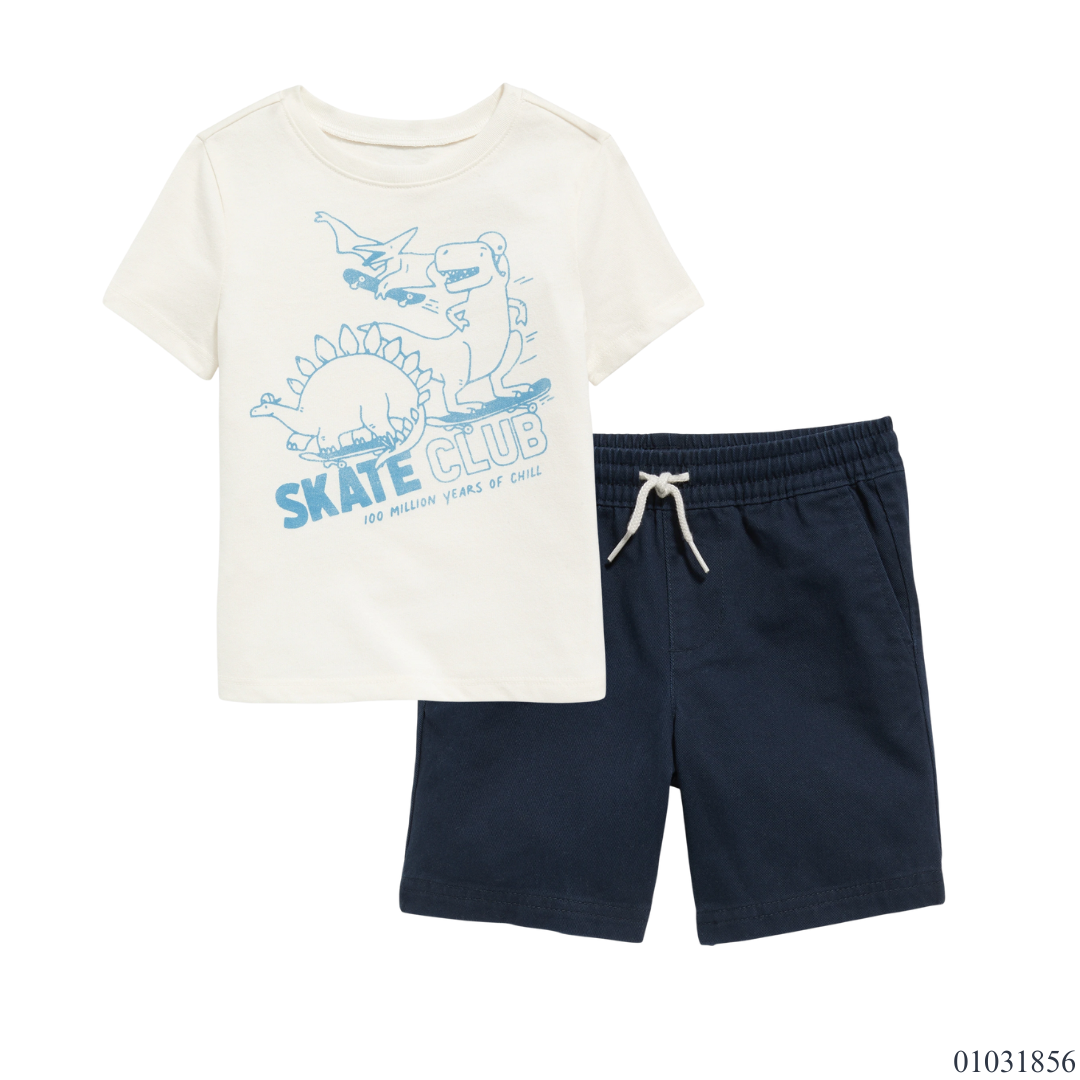 TRAJE DINOS SKATE CLUB BLANCO Y AZUL OLD NAVY