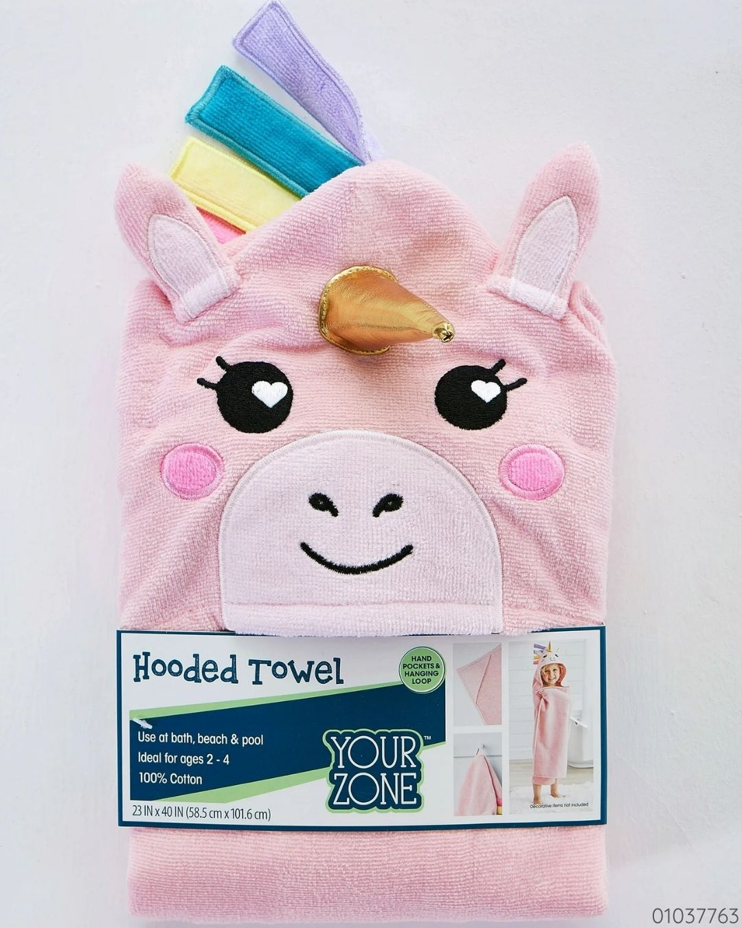 TOALLAS BAÑO DE UNICORNIO ROSA