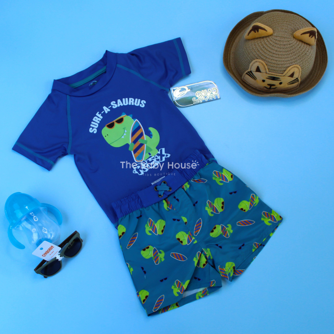 TRAJE BAÑO DINO REX AZUL