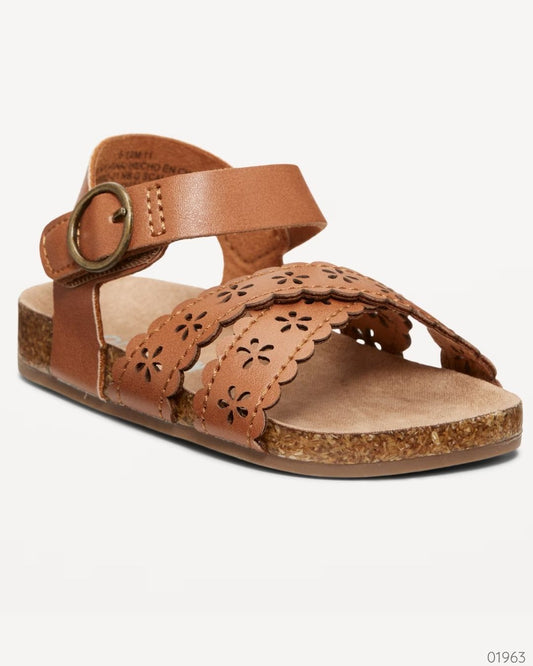 SANDALIAS CAFE OLD NAVY FLORECITAS