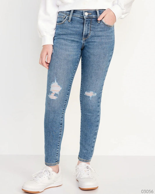 PANTALON JEAN OLD NAVY AZUL ROTO GIRL