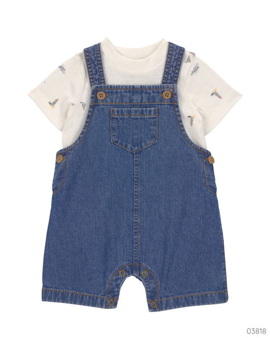 TRAJE 2 PZS AZUL OVEROL