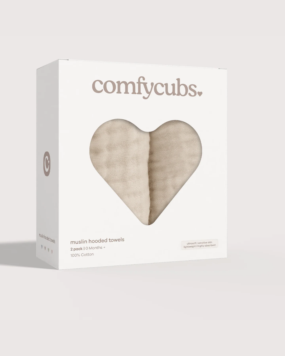 TOALLAS MUSELINA 2PZS BEIGE COMFYCUBS