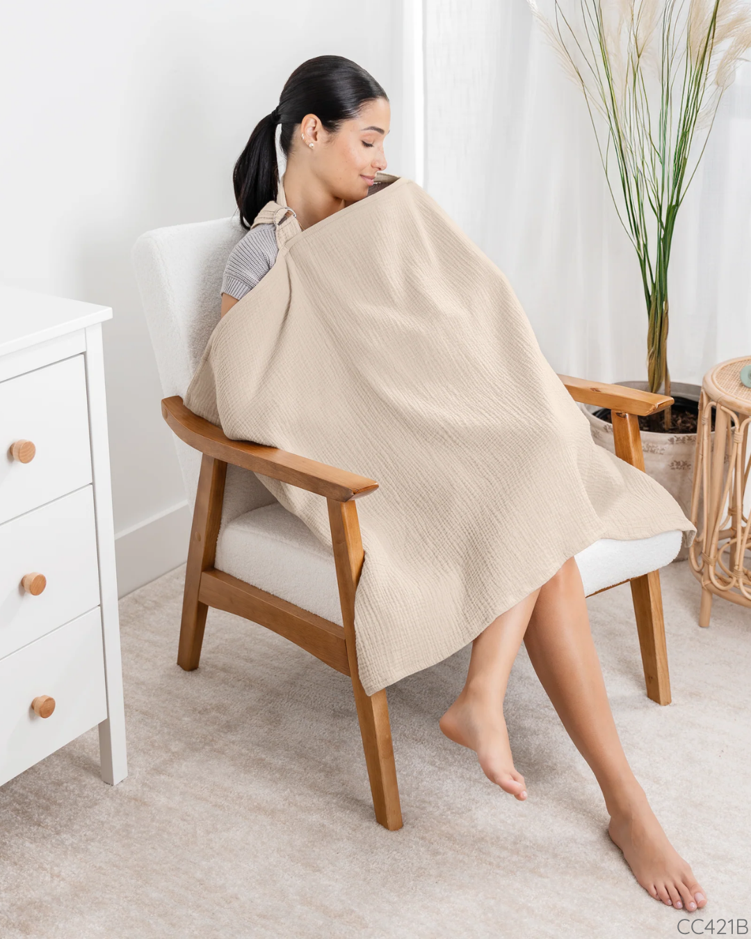 COBERTOR LACTANCIA BEIGE COMFYCUBS