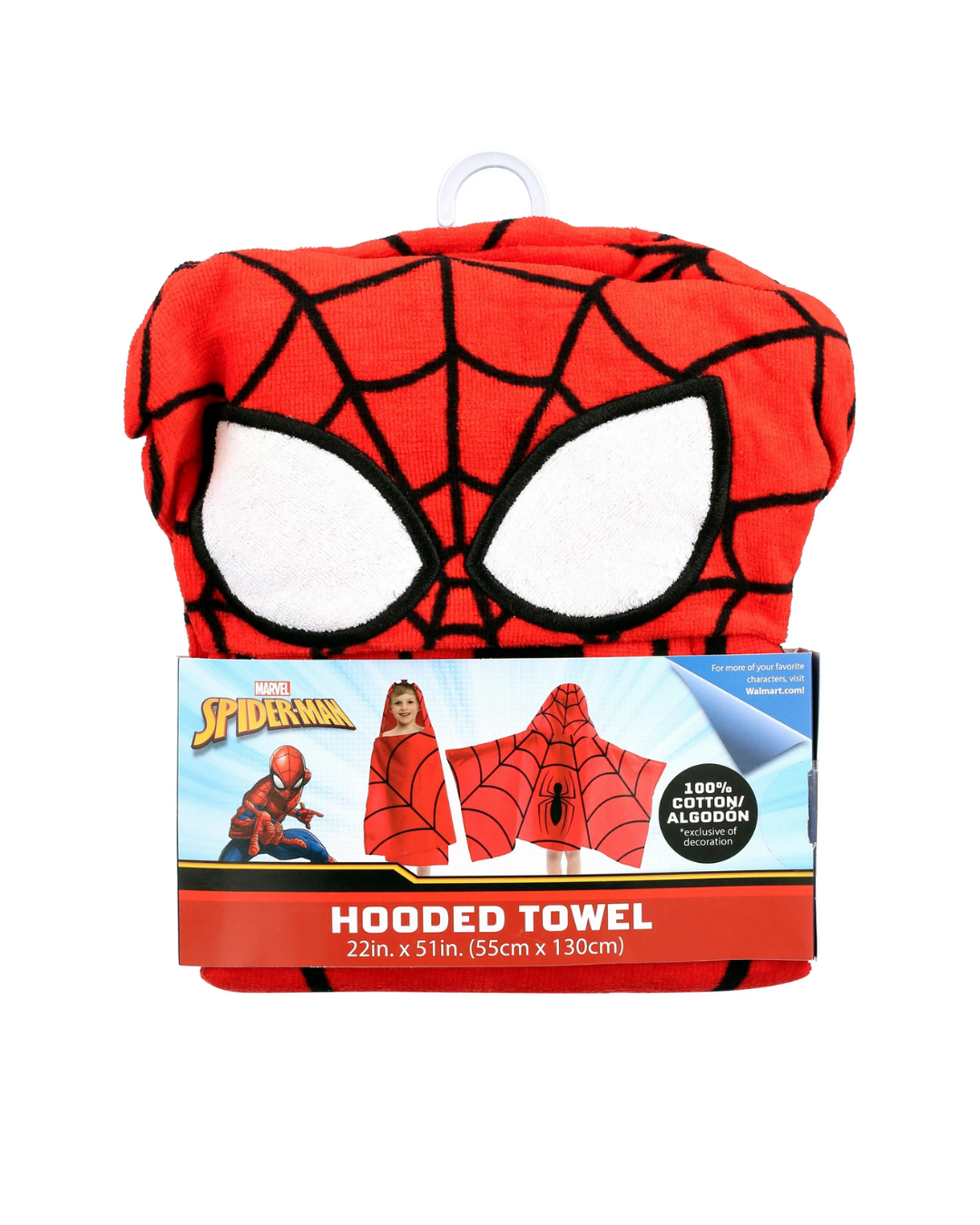 TOALLA CAPUCHA SPIDERMAN 24X50IN