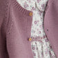 VESTIDO CARDIGAN TEJIDO MORADO