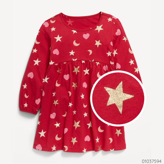 VESTIDO MANGA LARGA ESTRELLAS